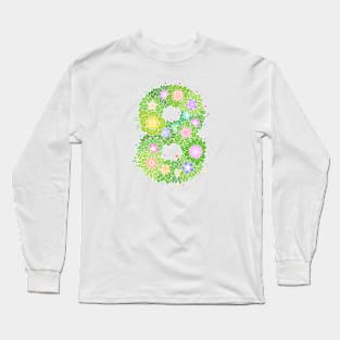 "8" Floral Letter Number Long Sleeve T-Shirt